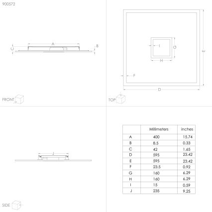 Eglo - LED RGBW Plafonnier dimmable LED/36W/230V 3000-6000K 59,5x59,5 cm + télécommande