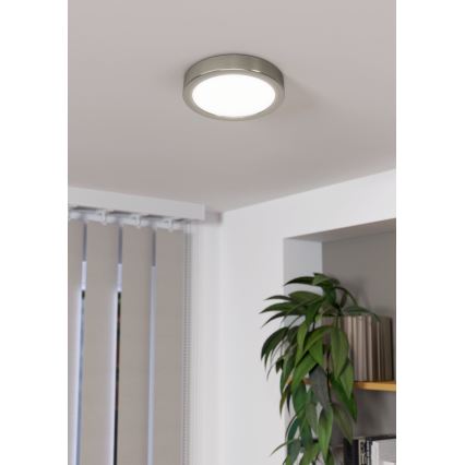 Eglo - Dimbare LED Plafondlamp LED/11W/230V mat chroom