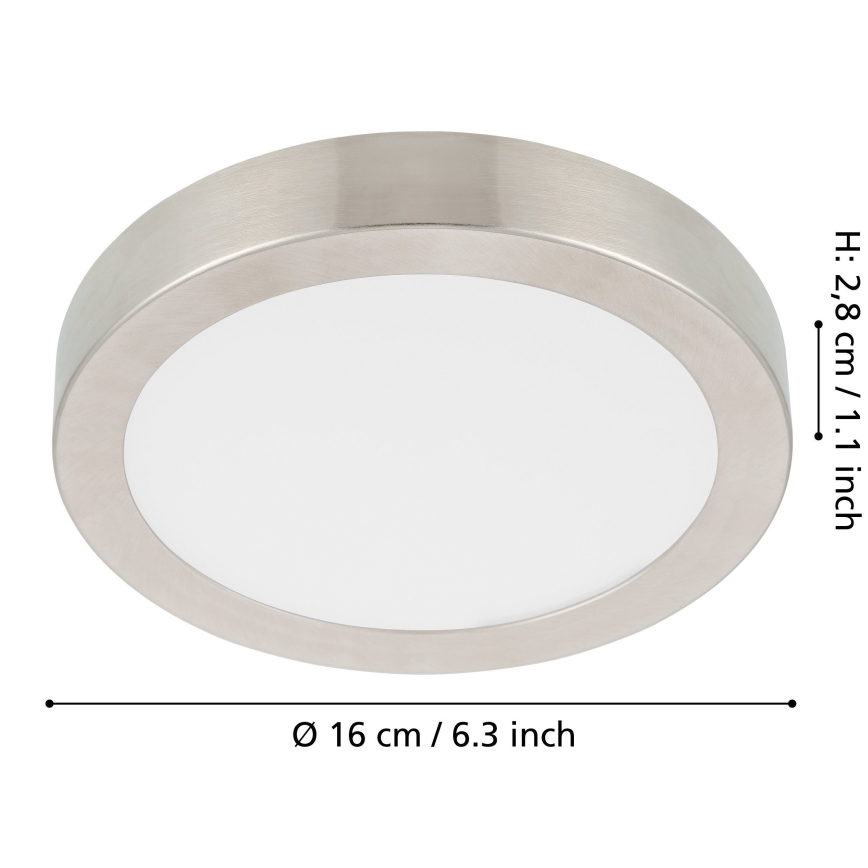 Eglo - Dimbare LED Plafondlamp LED/11W/230V mat chroom