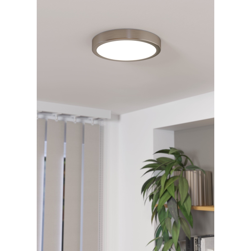 Eglo - Dimbare LED Plafondlamp LED/17W/230V mat chroom