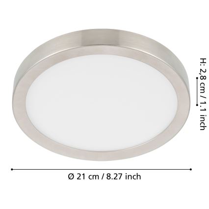 Eglo - Dimbare LED Plafondlamp LED/17W/230V mat chroom