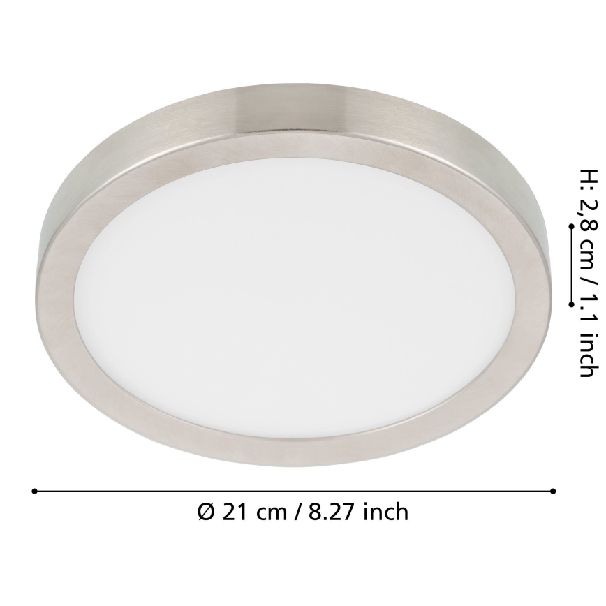 Eglo - Dimbare LED Plafondlamp LED/17W/230V mat chroom