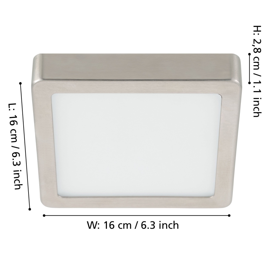 Eglo - Plafonnier à intensité variable LED/11W/230V chrome mat