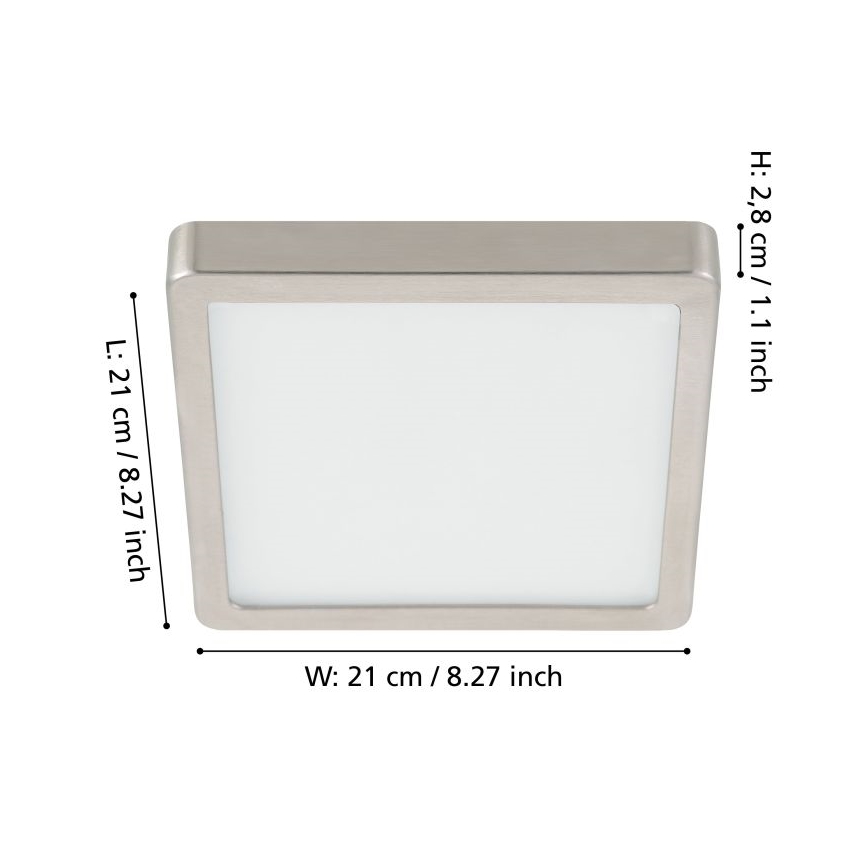 Eglo - Plafonnier à intensité variable LED/17W/230V chrome mat