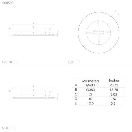 Eglo - LED Dimbare plafondlamp LED/35W/230V + afstandsbediening