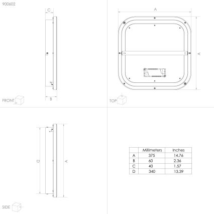 Eglo - LED Dimbare plafondlamp LED/21W/230V + afstandsbediening