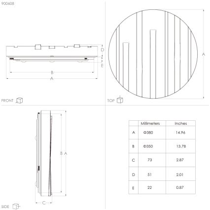 Eglo - LED Plafondlamp LED/19,5W/230V Ø 38 cm