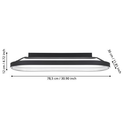 Eglo - Plafonnier à intensité variable LED/27W/230V