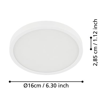 Eglo - LED Badkamer plafondlamp LED/11W/230V IP44 wit