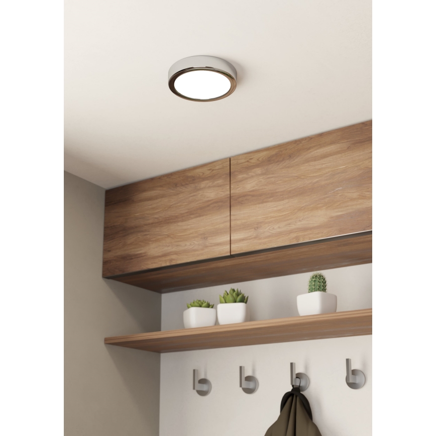 Eglo - LED Badkamer plafondlamp LED/11W/230V IP44 glanzend chroom