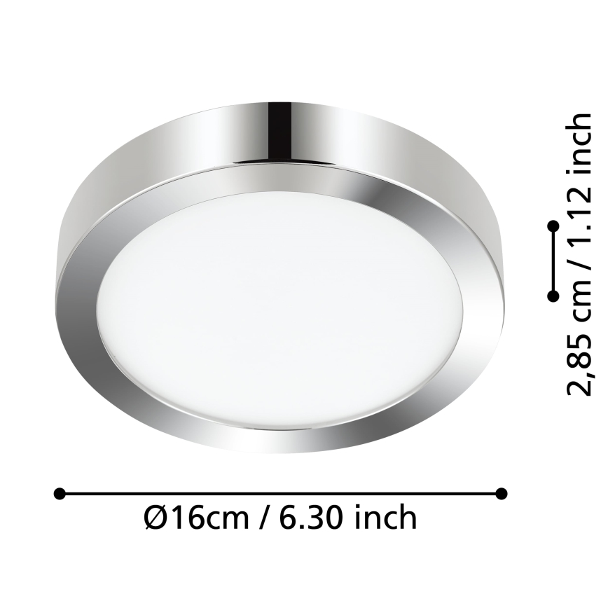 Eglo - LED Badkamer plafondlamp LED/11W/230V IP44 glanzend chroom