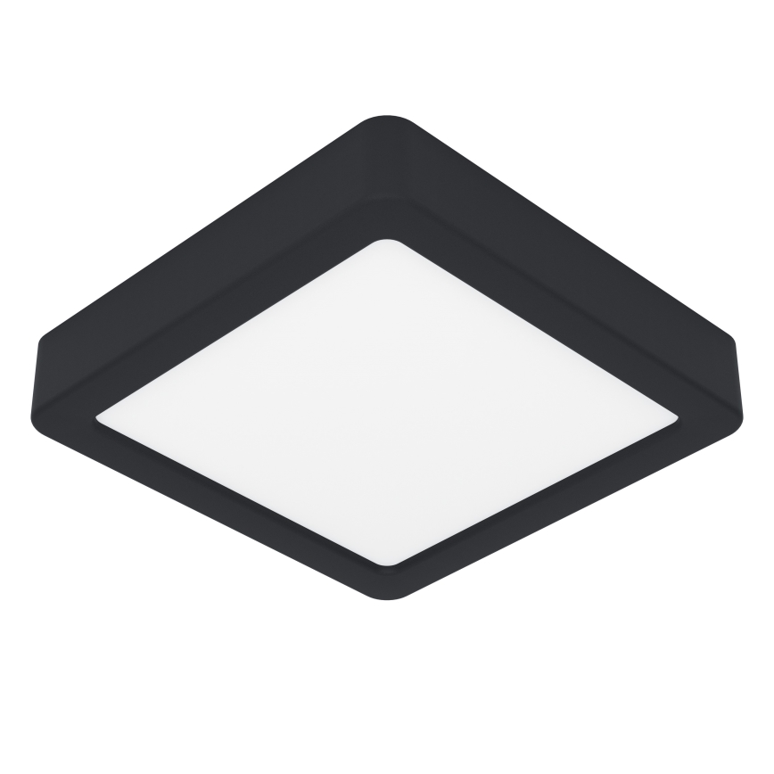 Eglo - LED plafondlamp voor badkamer LED/11W/230V IP44 zwart 16x16 cm