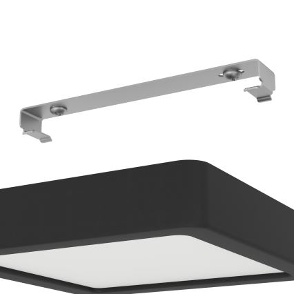 Eglo - Plafonnier LED pour salle de bains LED/11W/230V IP44 noir 16x16 cm
