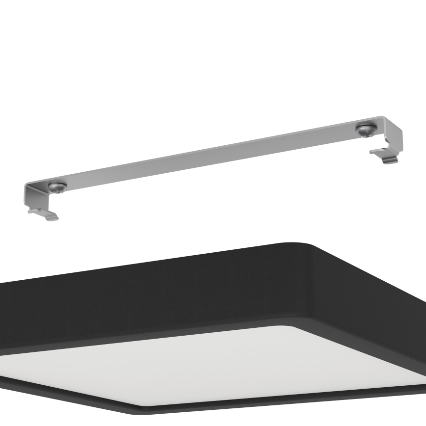 Eglo - LED plafondlamp voor de badkamer LED/17W/230V IP44 zwart 21x21 cm