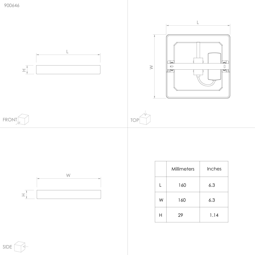 Eglo - Plafonnier LED pour salle de bains LED/11W/230V IP44 blanc 16x16 cm