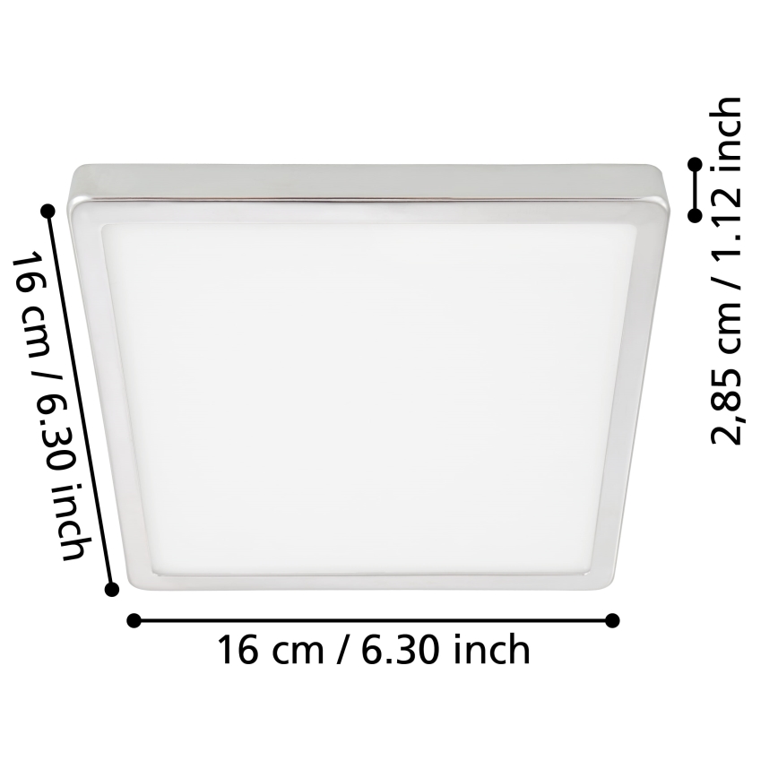 Eglo - LED Badkamer plafondlamp LED/11W/230V IP44 glanzend chroom