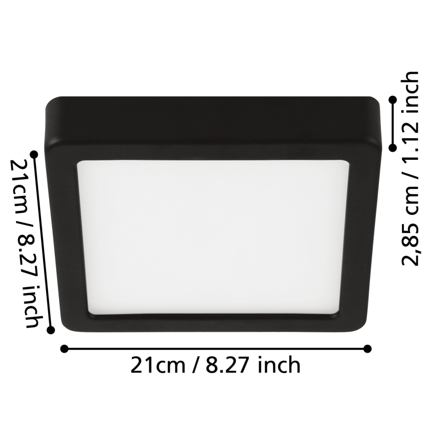 Eglo - LED Badkamer plafondlamp LED/17W/230V IP44 glanzend chroom