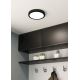Eglo - LED Badkamer plafondlamp LED/17W/230V zwart IP44