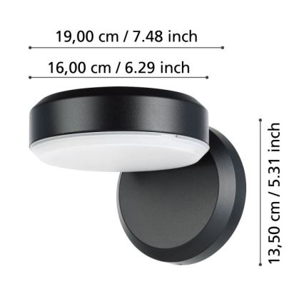 Eglo - Applique murale LED extérieure LED/10,8/230V IP54