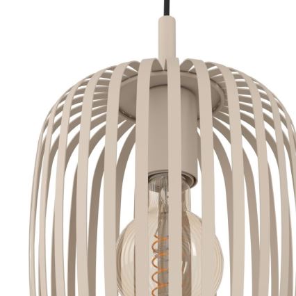 Eglo - Hanglamp aan een koord 3xE27/40W/230V beige