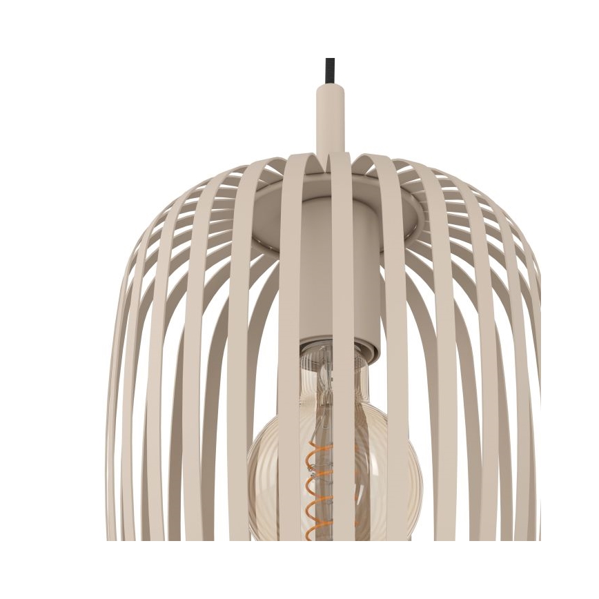Eglo - Hanglamp aan een koord 3xE27/40W/230V beige