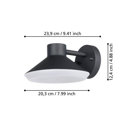 Eglo - LED Wandlamp voor buiten 1xGU10/4,6W/230V IP44