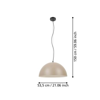 Eglo - Suspension filaire 1xE27/40W/230V beige