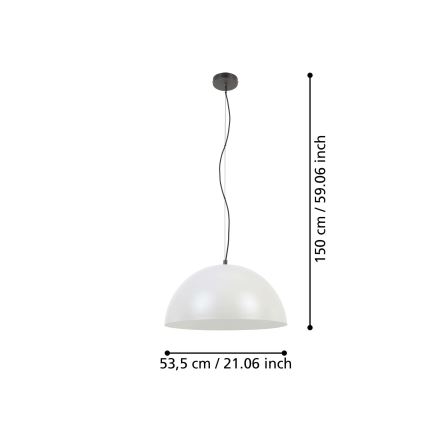 Eglo - Suspension filaire 1xE27/40W/230V gris