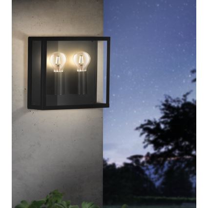 Eglo - Wandlamp voor buiten 2xE27/40W/230V IP44