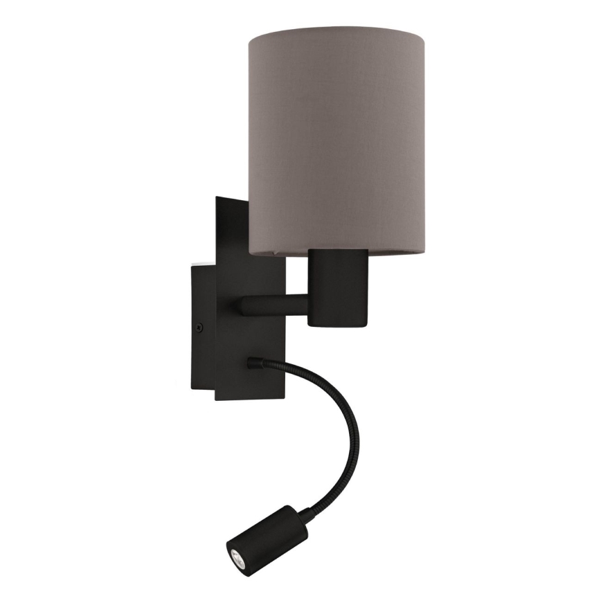Eglo - LED wand verlichting 1xE27/40W/230V + LED/3,8W bruin