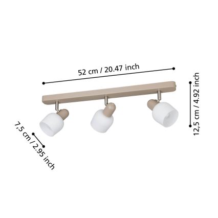 Eglo - Spot 3xE14/18W/230V