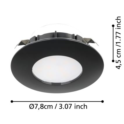 Eglo - SET 3x Hangende LED Badkamer plafond verlichting PINEDA LED/4,9W/230V IP44
