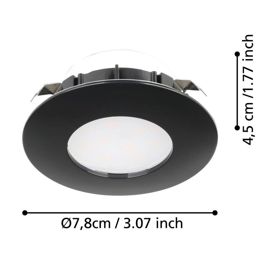 Eglo - SET 3x Hangende LED Badkamer plafond verlichting PINEDA LED/4,9W/230V IP44