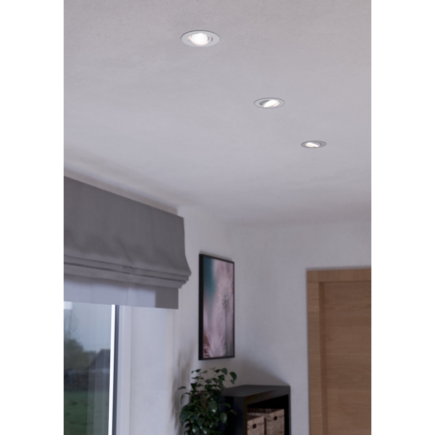 Eglo - LOT 3xLED Spot à intensité variable 3xLED/6W/230V blanc