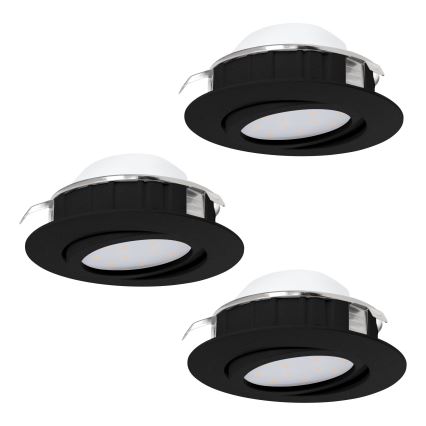 Eglo - SET van 3 dimbare LED inbouwspots PINEDA LED/5,5W/230V