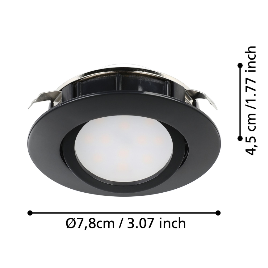 Eglo - SET van 3 dimbare LED inbouwspots PINEDA LED/5,5W/230V