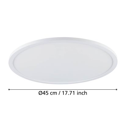 Eglo - Dimbare LED plafondlamp LED/33,5W/230V diameter 45 cm wit