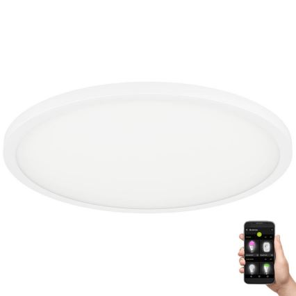 Eglo - Plafonnier à intensité variable LED/41W/230V d. 60 cm blanc