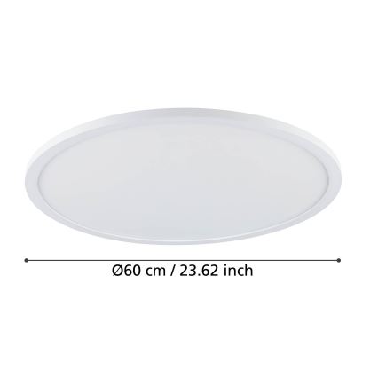 Eglo - Plafonnier à intensité variable LED/41W/230V d. 60 cm blanc