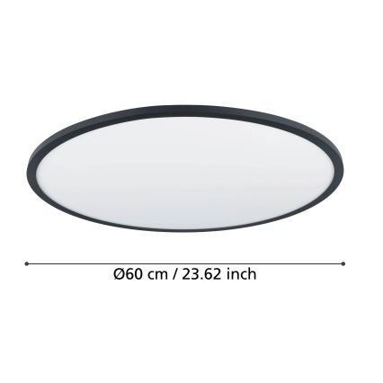 Eglo - Dimbare LED plafondlamp LED/41W/230V diameter 60 cm zwart