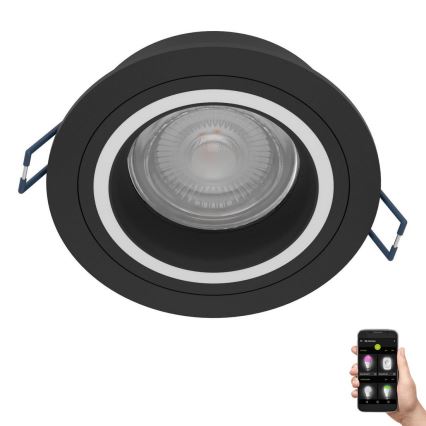 Eglo - LED RGBW Luminaire encastrable à intensité variable LED/4,7W/230V noir