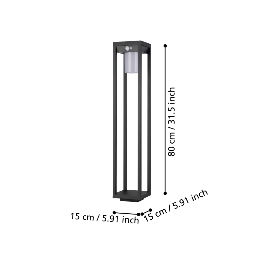 Eglo - LED Zonne-energie lamp met sensor LED/3,7W/3,7V 2000 mAh IP44