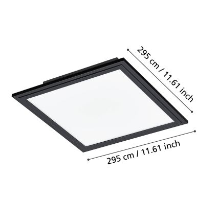 Eglo - LED Plafondlamp LED/14W/230V 30x30 cm zwart