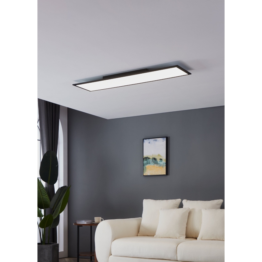 Eglo - Plafonnier LED/33W/230V 120x30 cm noir