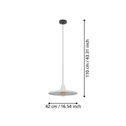 Eglo - Hanglamp aan een koord 1xE27/40W/230V