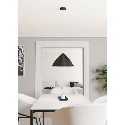 Eglo - Hanglamp aan een koord 1xE27/40W/230V zwart