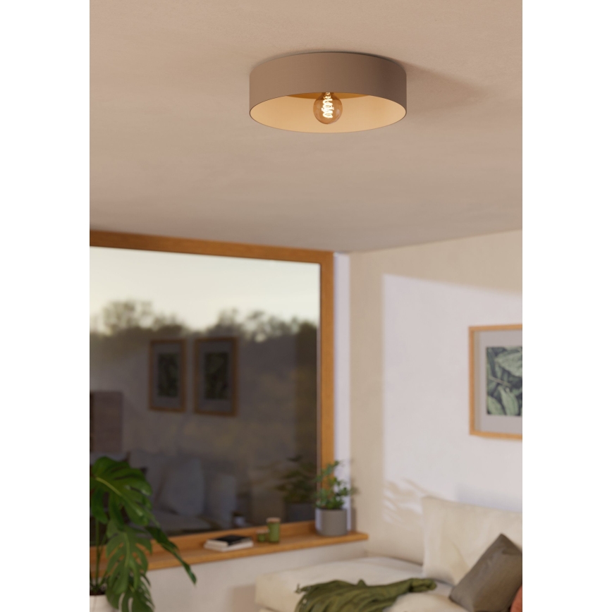 Eglo 900838 - Plafondlamp DUAIA 1xE27/40W/230V bruin