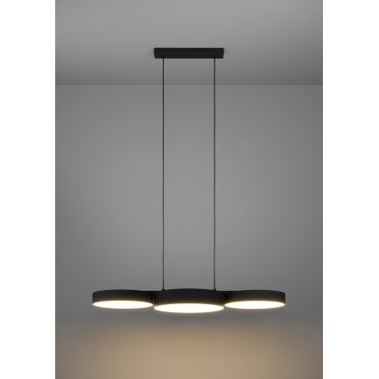 Eglo - LED RGBW Dimbare hanglamp aan een koord 3xLED/7,5W/230V 2700-6500K zwart