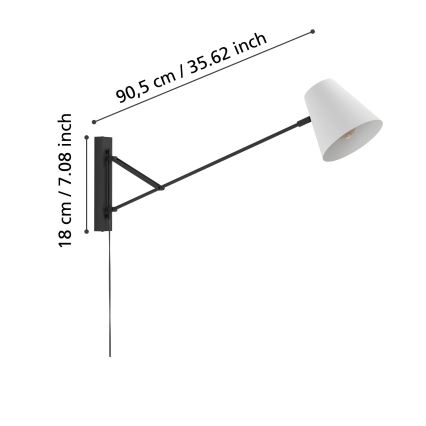 Eglo - Wandlamp 1xE27/40W/230V