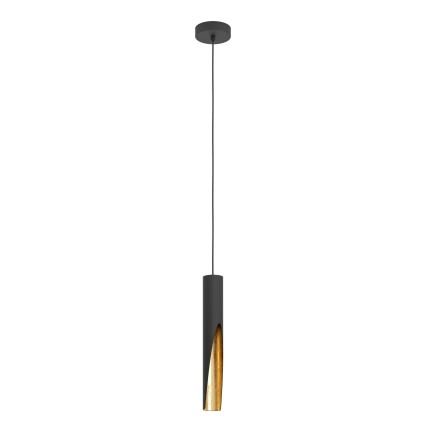 Eglo - LED Hanglamp aan een koord 1xGU10/4,5W/230V zwart/goud